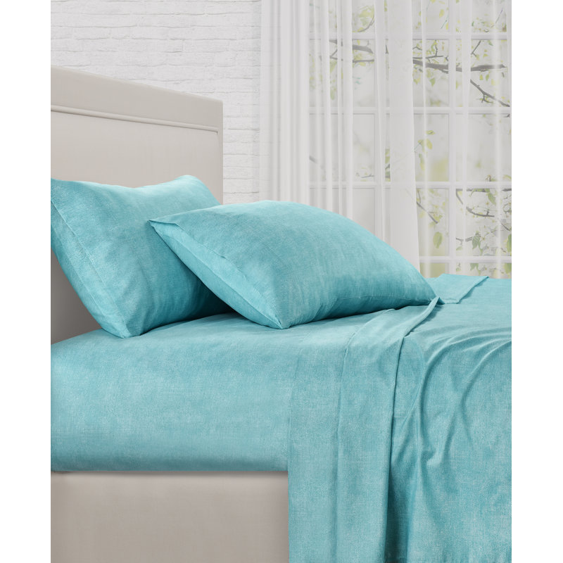 Ensemble de draps pour chambre d'amis ROONEY, Rose, Ensemble de draps pour très grand lit avec 2 taie
