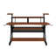 Bureau de musique Willow cerise et noir pour clavier 61 touches, plateau de table de 18 mm d'épaisseur, l 47 po x l 9 po, bureau au-dessus de la tablette, l 9 po, tablette haut-parleur, l 51 po, l 16 po, espace de rangement de la base, l 40 po L 13 po x H 6 po
