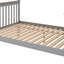 Lit superposé simple au-dessus d'un lit double avec lit gigogne et escalier gris - Design de qualité, solution peu encombrante et ajout pratique-100609333-100609328