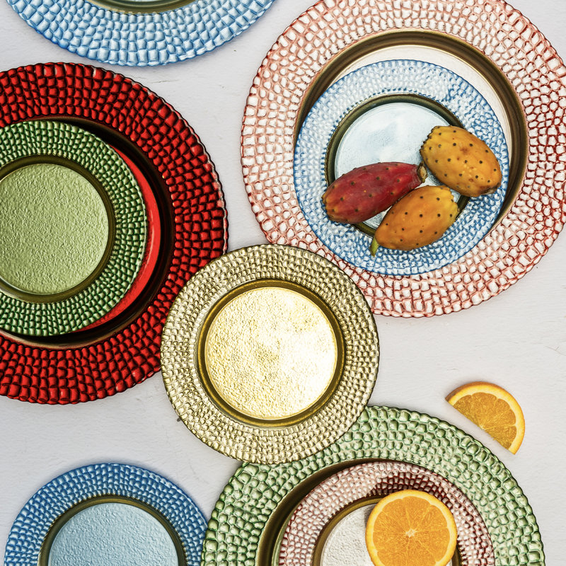 Pelli Glass Salad Plate, Gold