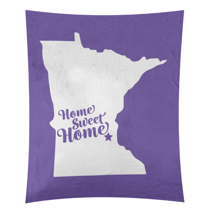 Tapisserie murale Home Sweet Minneapolis, H 60 po x l 51 po, Mauve