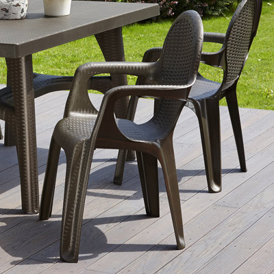Seren Stackable Outdoor Patio Dining Armchair