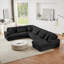 Canapé modulaire surdimensionné de 129 po en forme de U Canapé-lit moderne recouvert de velours côtelé doux avec une chaise longue pour le salon-456515551