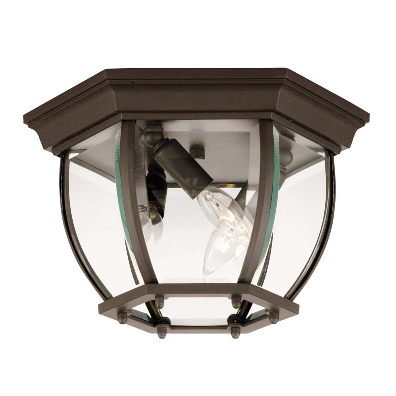 Okanagan 3-Light Outdoor Flush Mount, Bronze