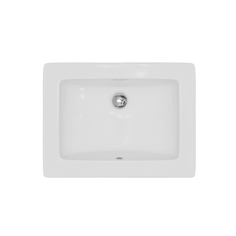 Lavabo de salle de bain rectangulaire en porcelaine vitrifiée de 23 po Karran Valera