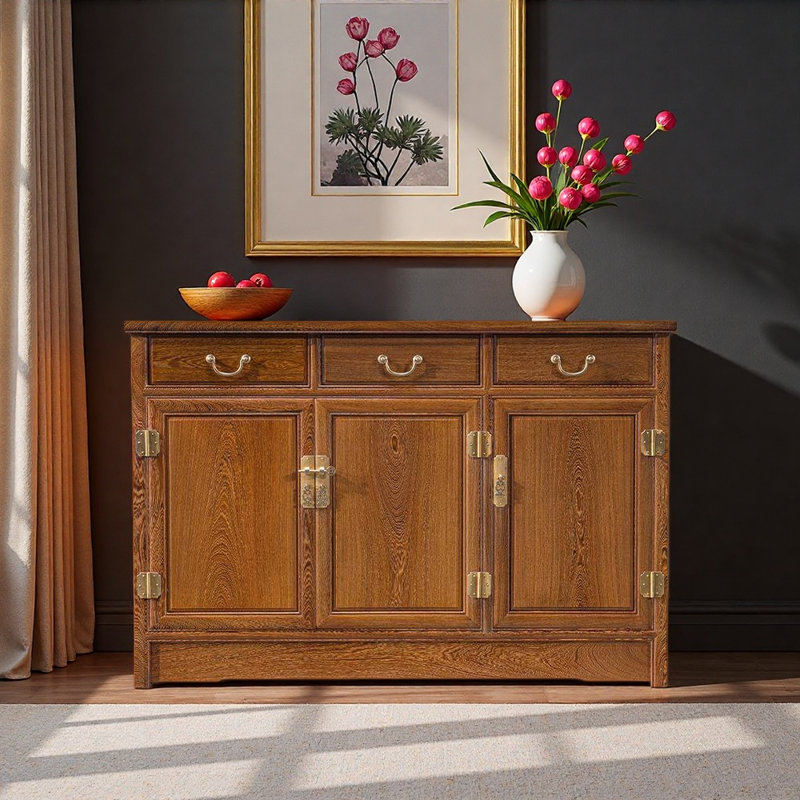 Buffet en bois massif, 33,86 po H x 50,39 po L x 16,54 po P