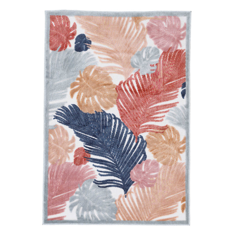 Deja Round Multicolored Indoor / Outdoor Rug, Rectangle 80 x 150cm