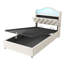 3ft Ottoman Bed With Led And  Storage Headboard Velvet-1011832042