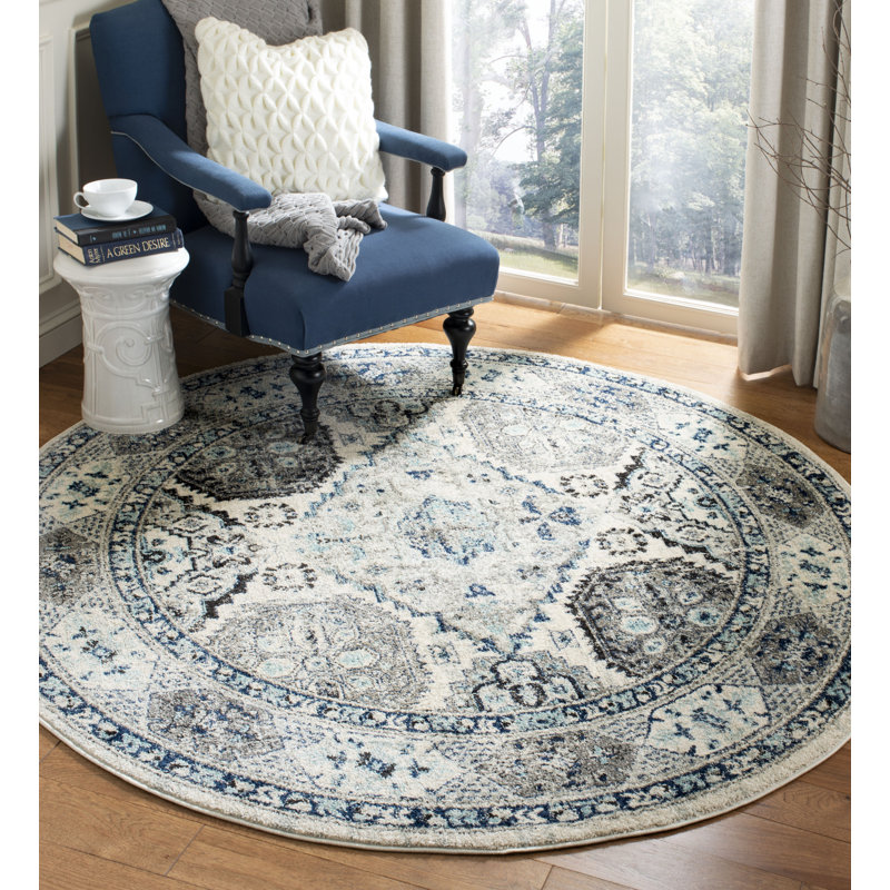 Rehoboth Oriental Hand Woven Area Rug, Round 201 cm