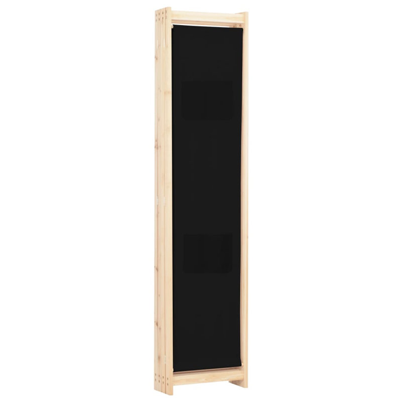 Paravent pliable pour diviser une pièce, Noir, 5, H 66,9 po x l 78,7 po x P 1,6 po