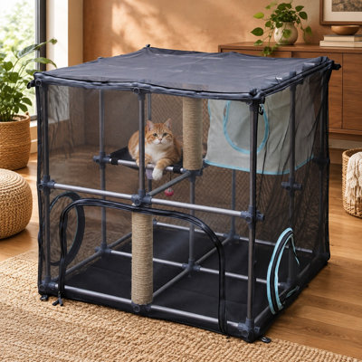 Compact Kit Catio Cat Enclosure for Both Outdoor and Indoor Use (Compact Kit)
