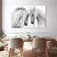 Couple de chevaux blancs sur toile, ensemble de 3 pièces-1387462412