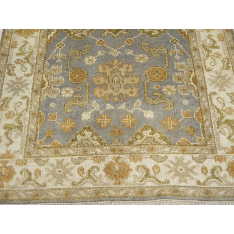 Tapis oriental gris Oushak Chobi Mute 4X6