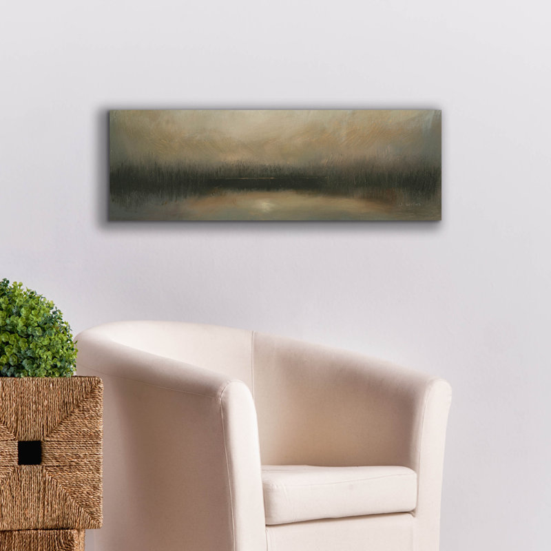  «Evening Landscape Abstract» par James Wiens, art mural sur toile, 36 po x 12 po