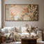 Art mural encadré - Formes botaniques abstraites expressives avec des accents terreux et pastel - 16 po x 24 po, 24 po x 36 po-336532168-336532172