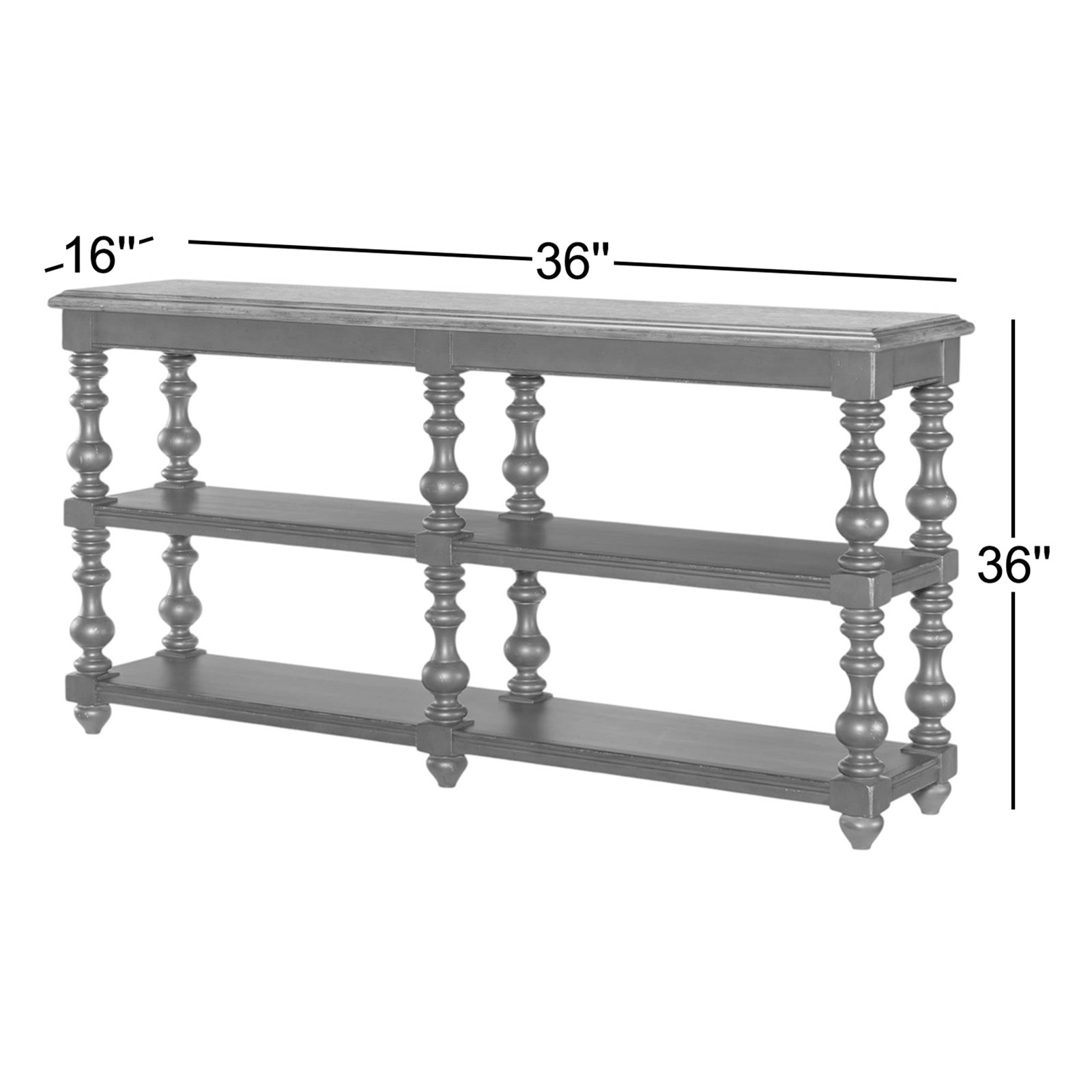 Country Living 72" Console Table, Black