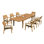 Atnas Outdoor - Piece Teak Dining Set