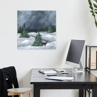 Art contemporain de paysage avec l'hiver 3