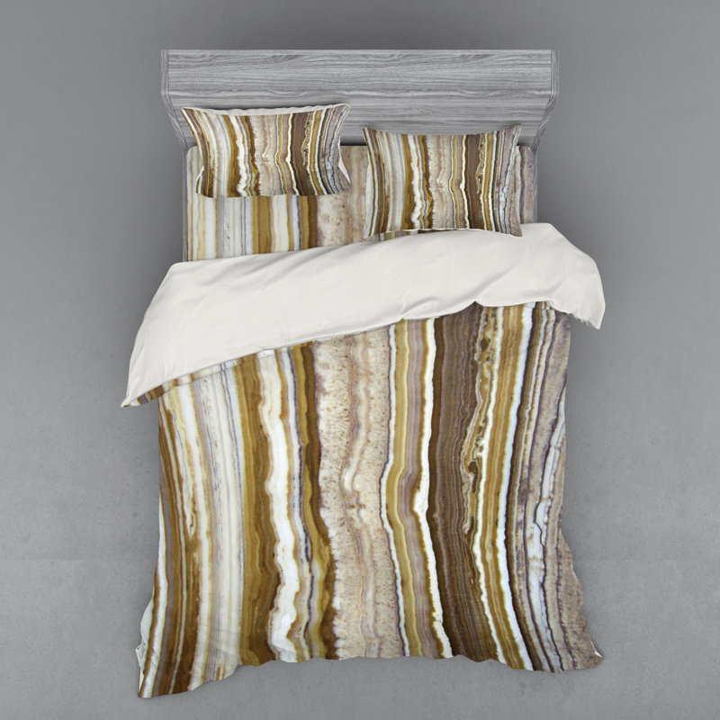 Rustic Polyester Abstract Duvet Cover, Queen Duvet Cover + 3 Additional Pieces
