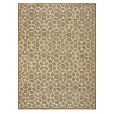 Hand Hooked Wool Geometric Area Rug