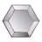 21" X 18" Hexagon Wall Mirror, Home Decor Accent Mirror