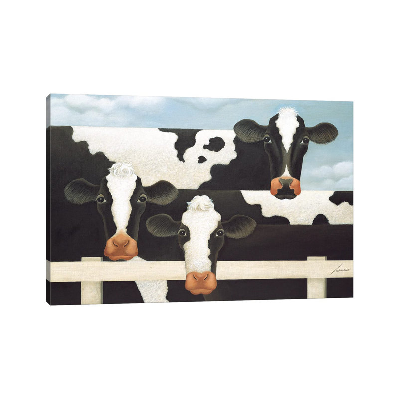 Three Cows by Lowell Herrero - Wrapped Canvas Painting, 101.6 cm H x 66.04 cm W x 1.91 cm D