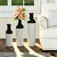 Vase de plancher décoratif en métal blanc et noir-133251311
