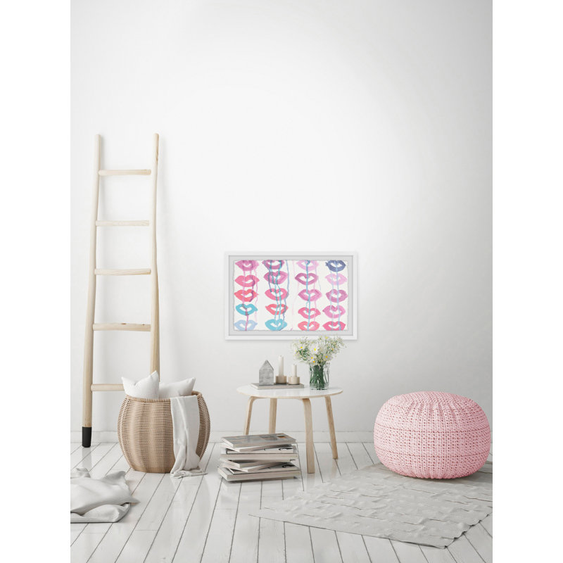 Lips Overload - Single Picture Frame Painting, 30 cm H x 46 cm W x 4cm D