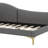 Upholstered Daybed With Headboard And Armrest, Support Legs-1429601898