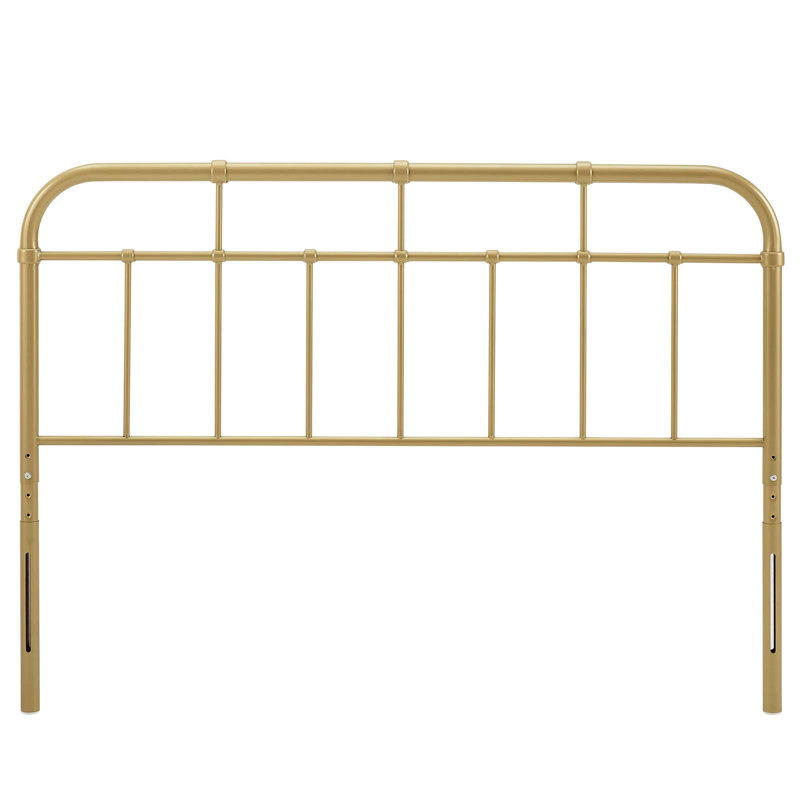 Alessia Metal Headboard, Full, Gray