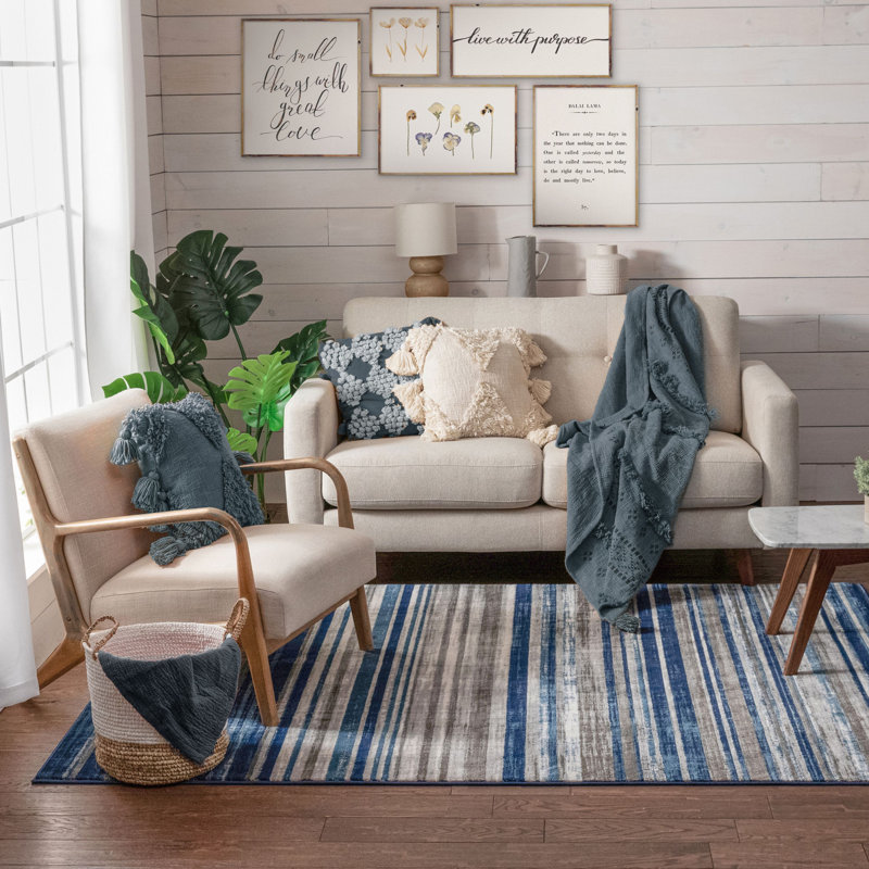 Amba Abstract Synthetic Area Rug, Rectangle 240 x 300cm