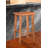 32" Brown Solid Wood Backless Counter Height Bar Chair