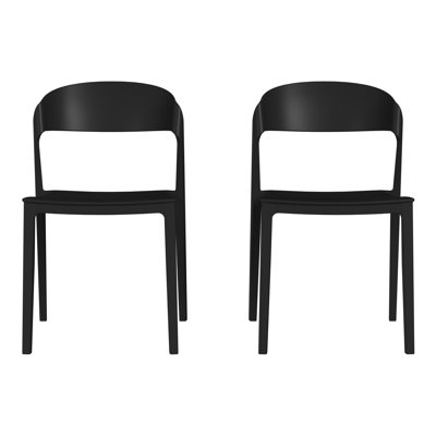 Ensemble de 2 chaises de patio empilables