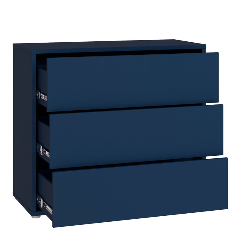 94.8cm W 3 - Drawer Chest of Drawers, Navy
