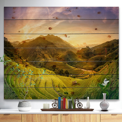 Rice Fields on Terraced Panorama'Photograph