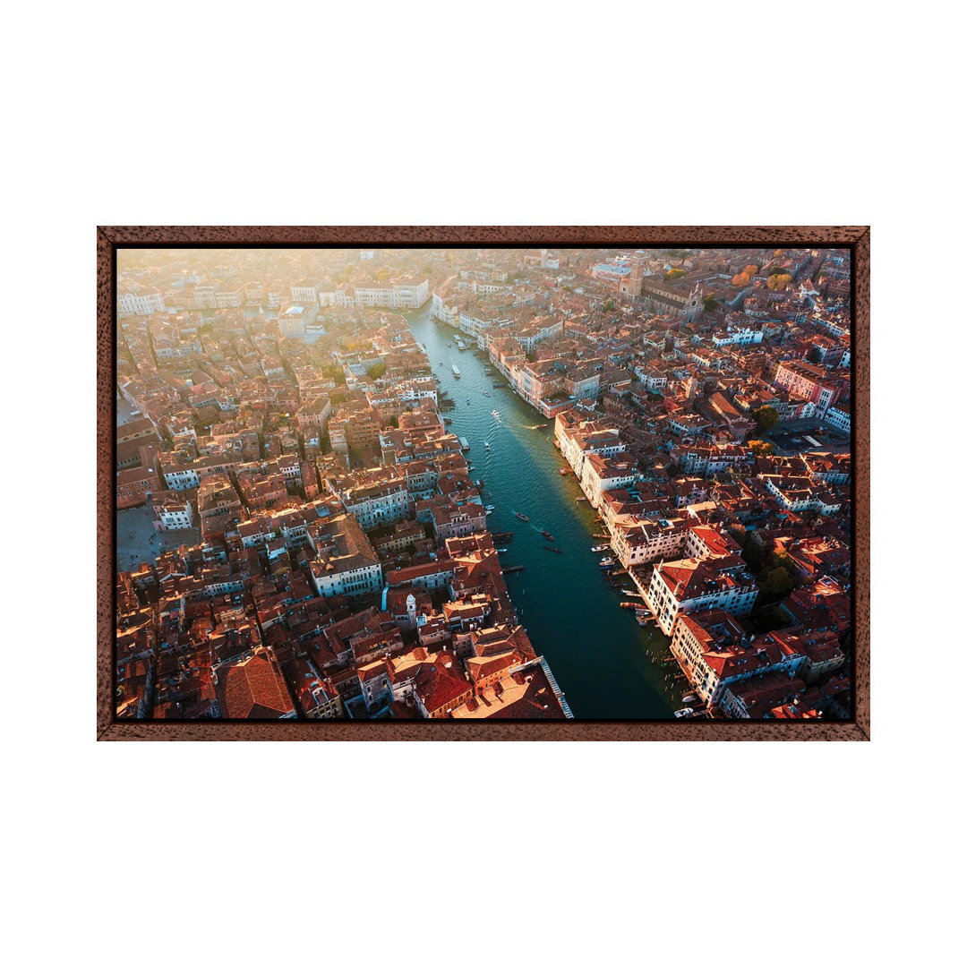 Aerial Sunset Over The Grand Canal, Venice, Italy by Matteo Colombo - Gallery-Wrapped Canvas Giclée on Canvas