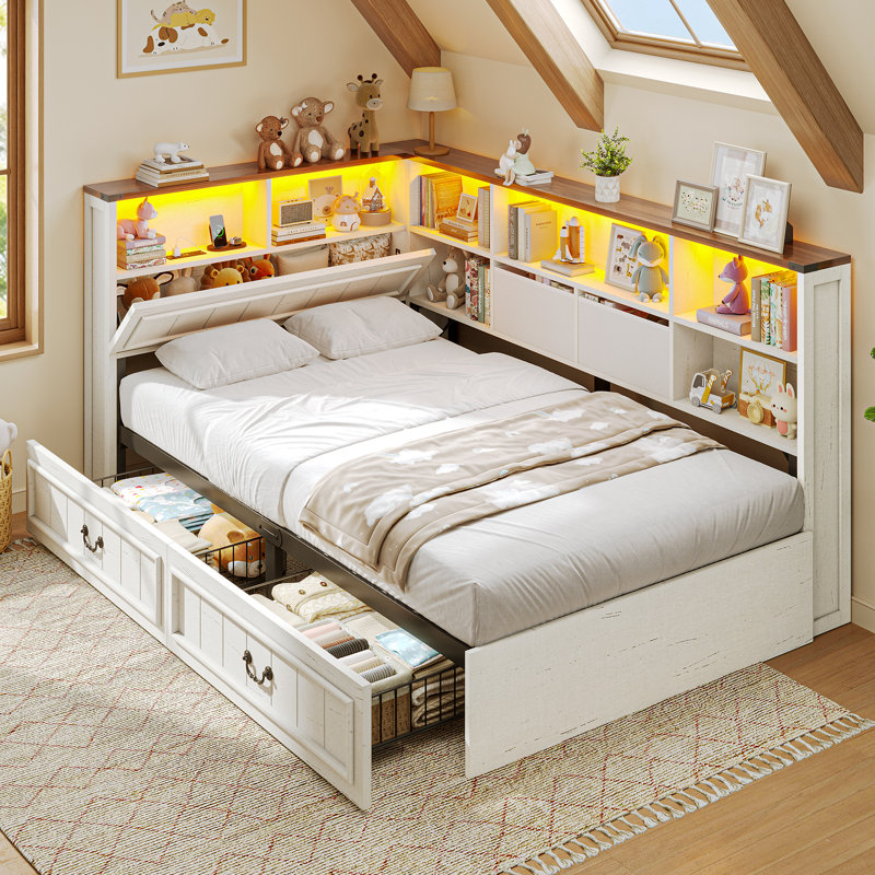 Structure de lit de jour Farmhouse, Blanc, Twin