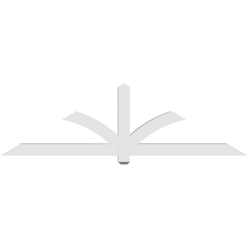 Support pour pignon en PVC Redmond, H 24,5 po x l 84 po (pas: 7/12), P 4 po x F 4 po