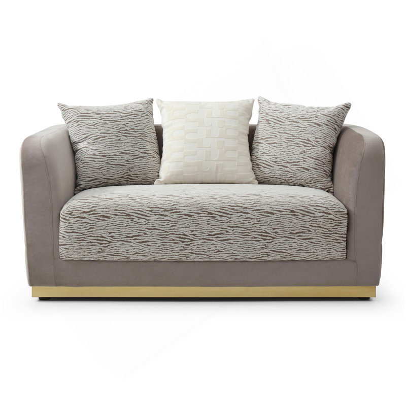 Causeuse Lexington, brun / beige clair