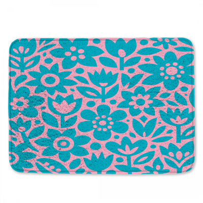 Tapis de bain à motif floral