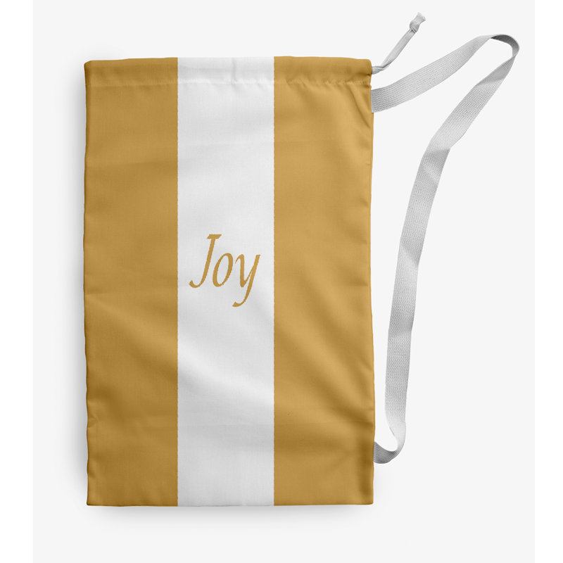 Sac à lessive Joy on a Stripe, Petit (H 29 po x l 18 po), Jaune