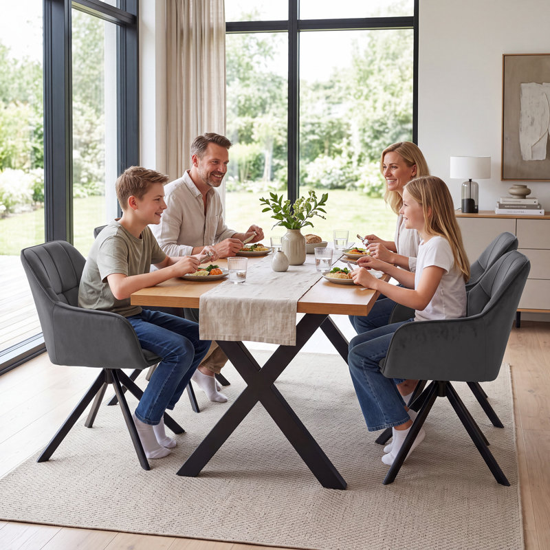 4 -Person Dining Set, Light Grey
