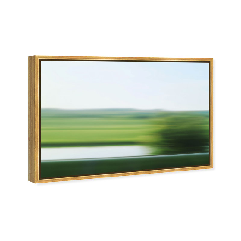 Velocity Meadow I Print by Oliver Gal, 21"H x 31"W, Gold Floater Frame