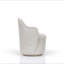 Fauteuil demi-tonneau pivotant cacao et ivoire