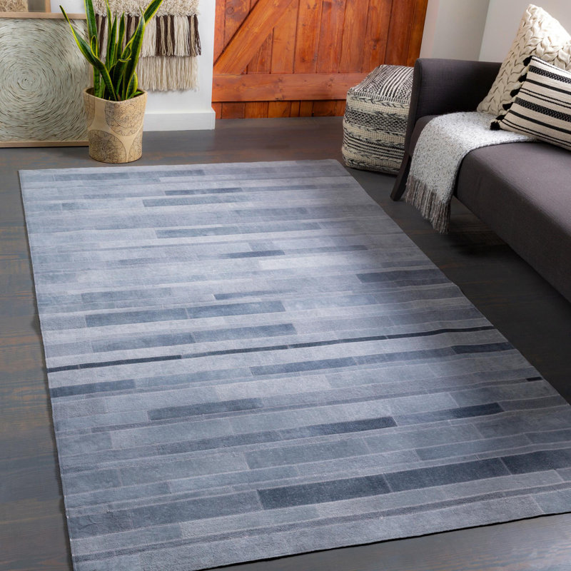 Liptak Cowhide Abstract Rug, Rectangle 9' x 12'