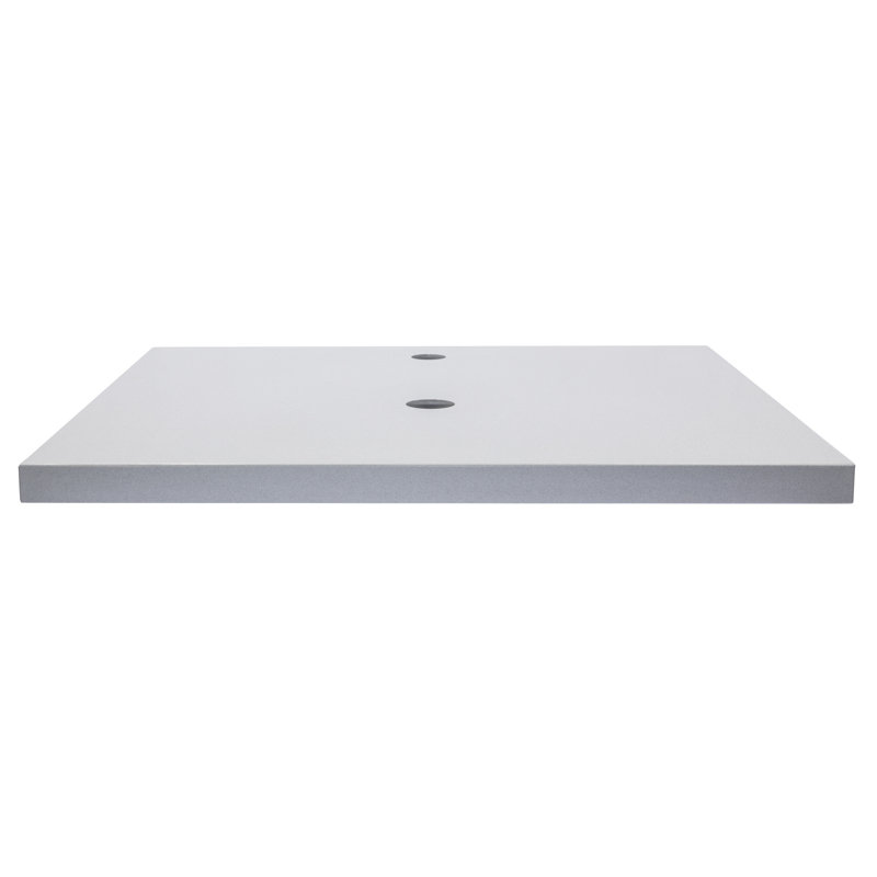 Light Gray Terrazzo Vanity Top with Concrete and Marble, 25 in.