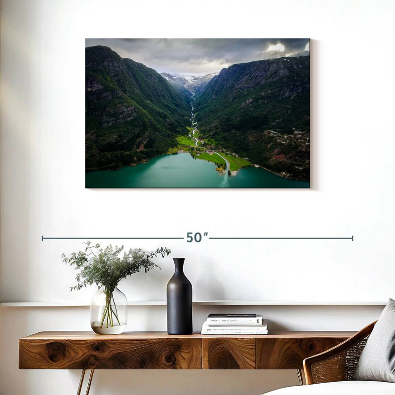 Scène de montagne Kavia Odda, H 24 po x l 36 po