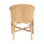 Fauteuil demi-tonneau en rotin naturel avec coussin Bali & Pari Hollis