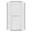34,75 po X 72 po sans cadre porte de douche pivotante sans cadre en chrome-118661375