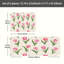 Délicat motif de tulipe rose, 2 tapis de cuisine antidérapants
